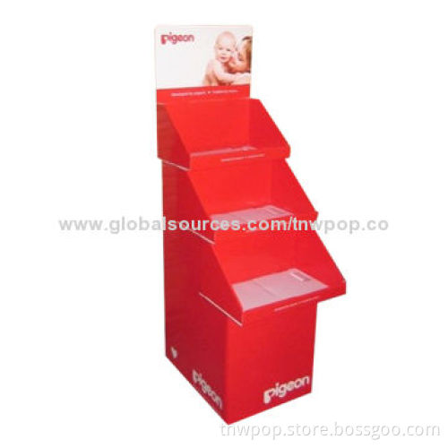 POP floor display stand, easy assembly, strong & stable, bright printing, customized sizes & designsNew